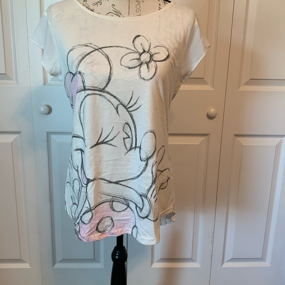 Disney White Graphic Short Sleeve Tee